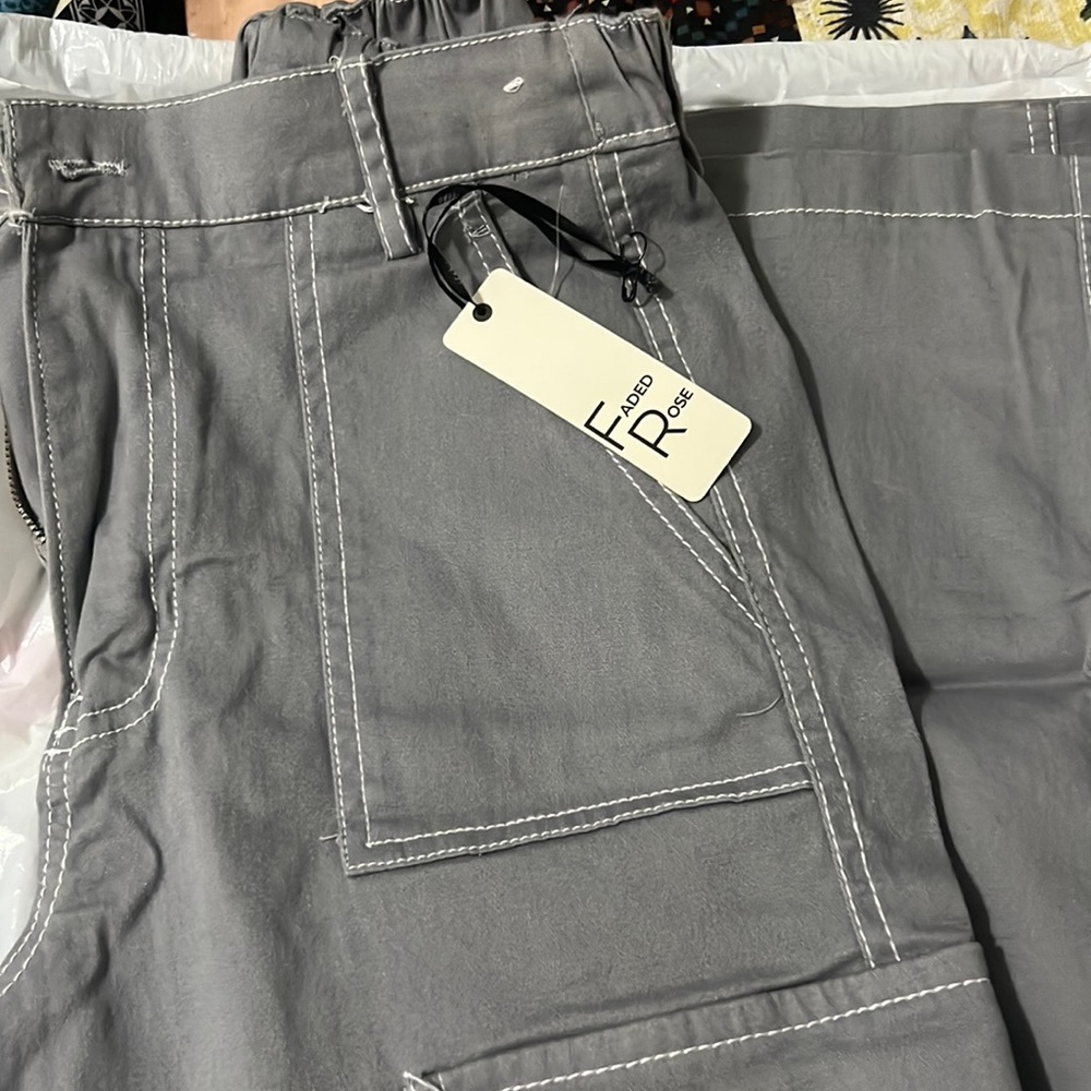 Faded rose cargo pants